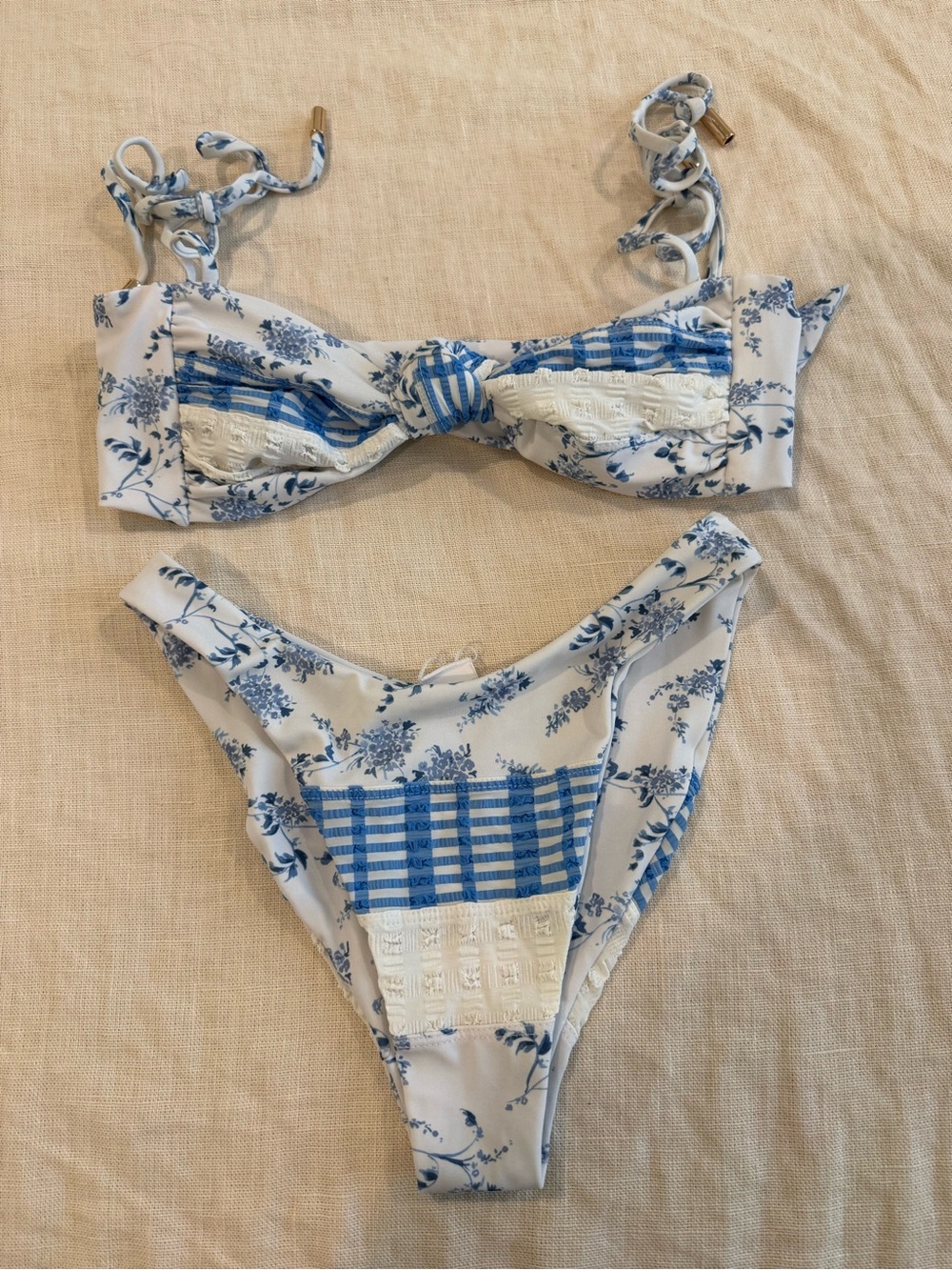 Elysiian Swim Montauk Bikini Set in Blue Floral